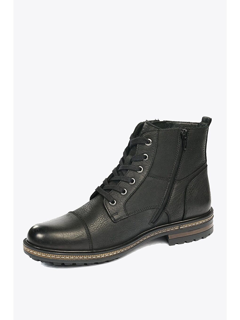 Hakiki Deri Siyah Yıkama Nubuk Outdoor Erkek Bot-2