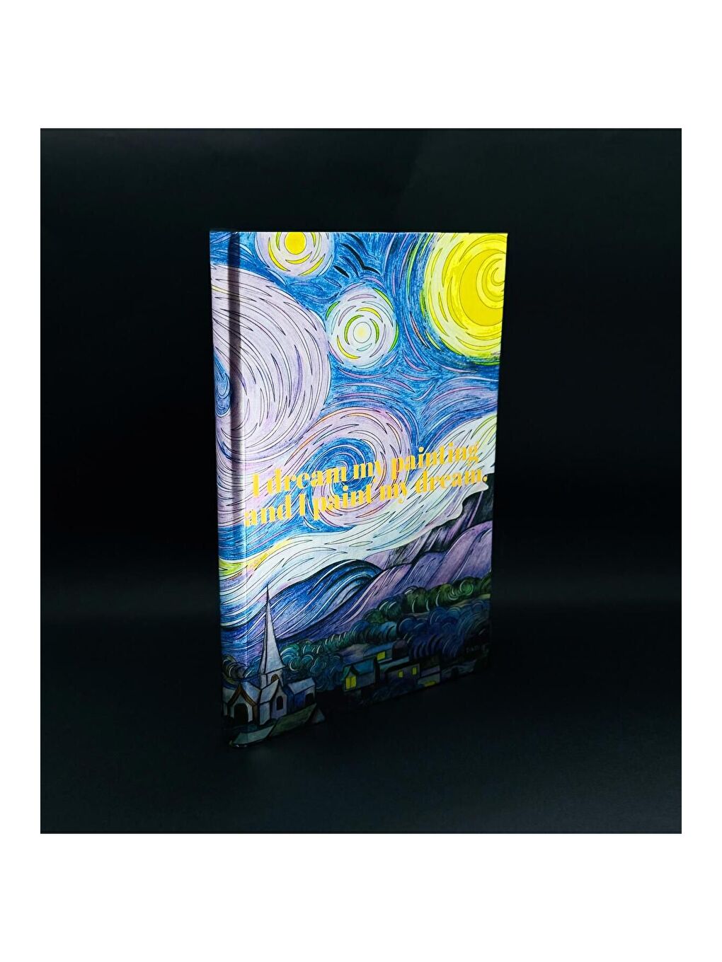 Metal Kapaklı Van Gogh Yıldızlı Gece Tasarımlı Lastikli Defter