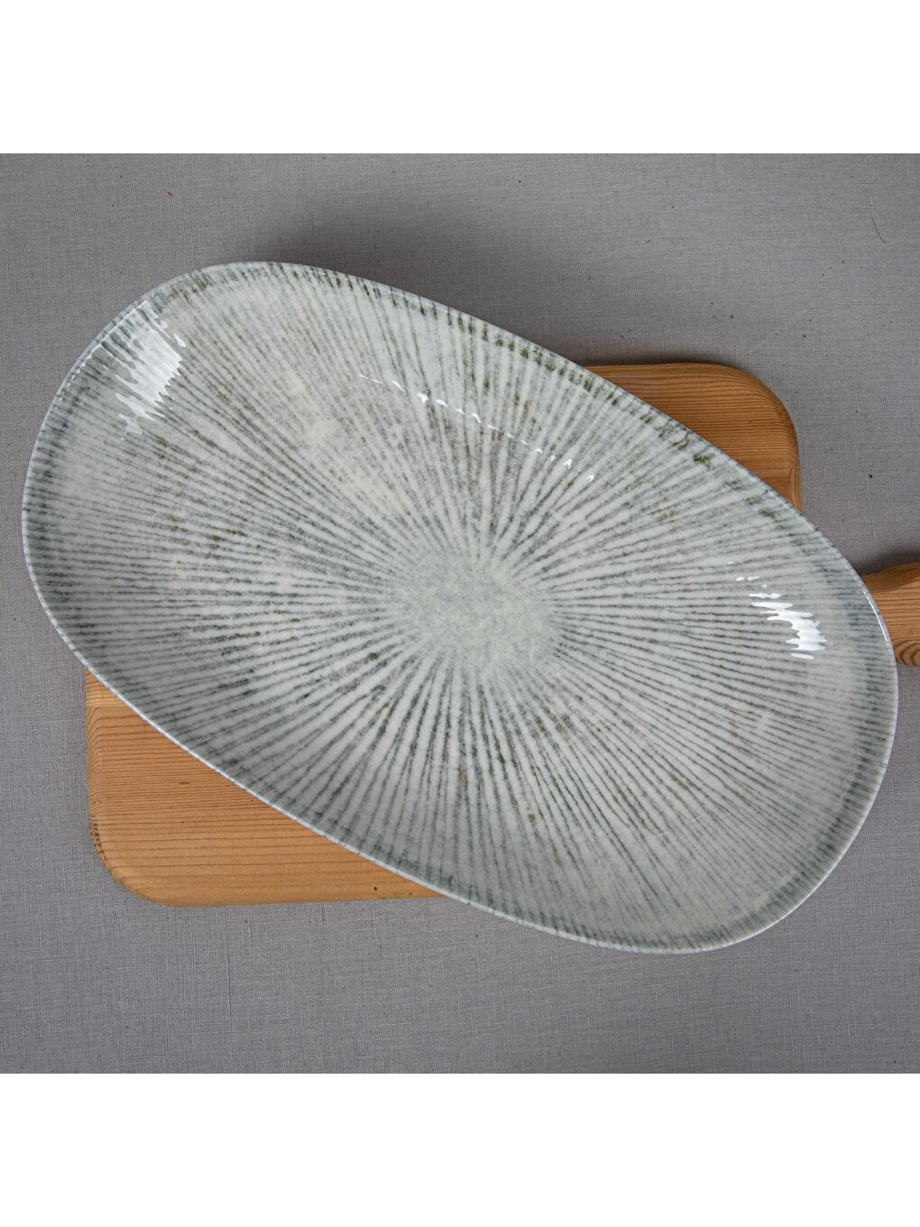 Ekru Arnim 2 Parça 29 cm Bone Kayık Tabak