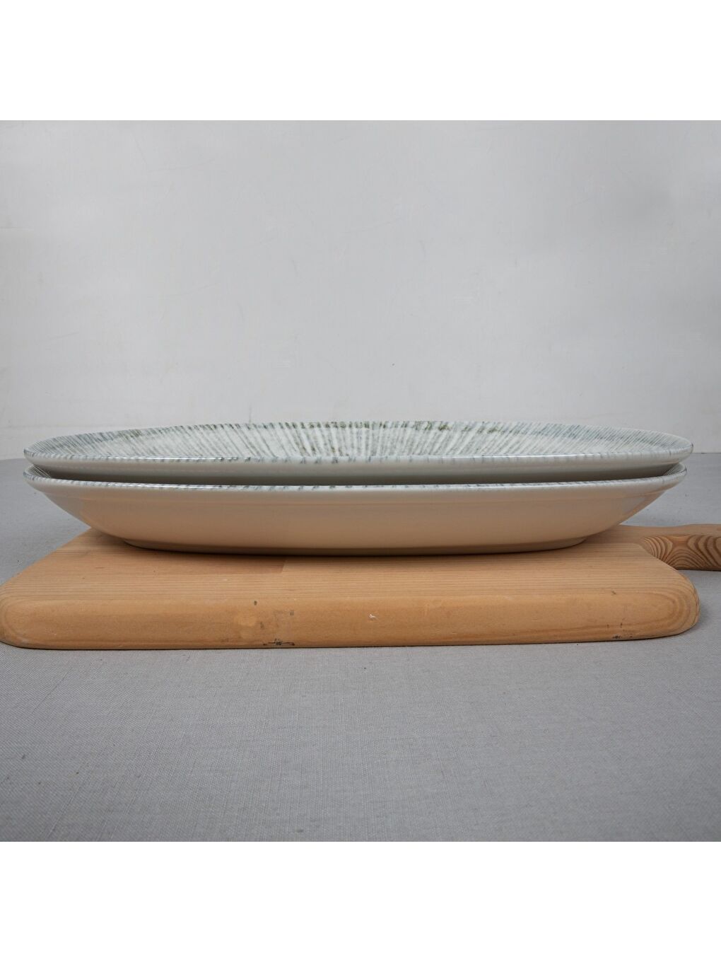 Ekru Arnim 2 Parça 29 cm Bone Kayık Tabak-2