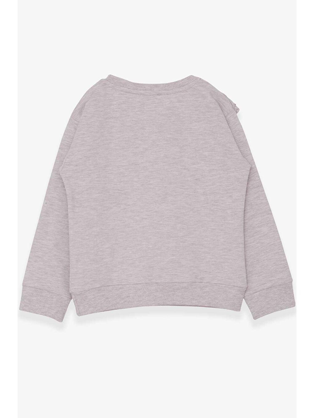 Kız Çocuk Sweatshirt Güpürlü Bej Melanj (4-9 Yaş)-1