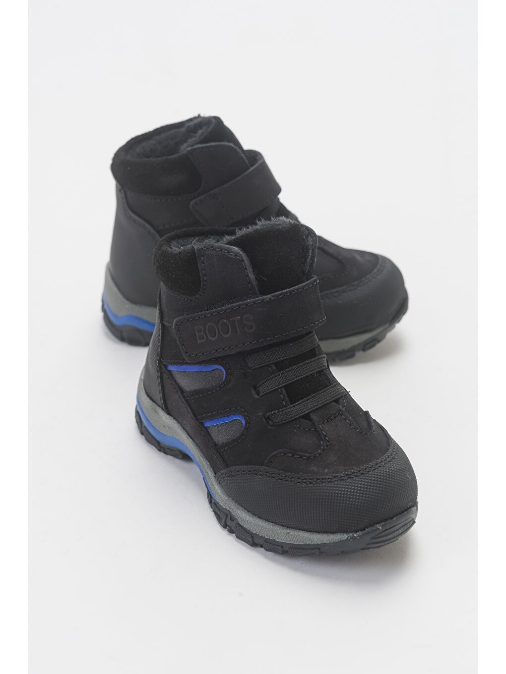 Erkek Çocuk Siyah Hakiki Deri Anatomik Trekking Bot-1