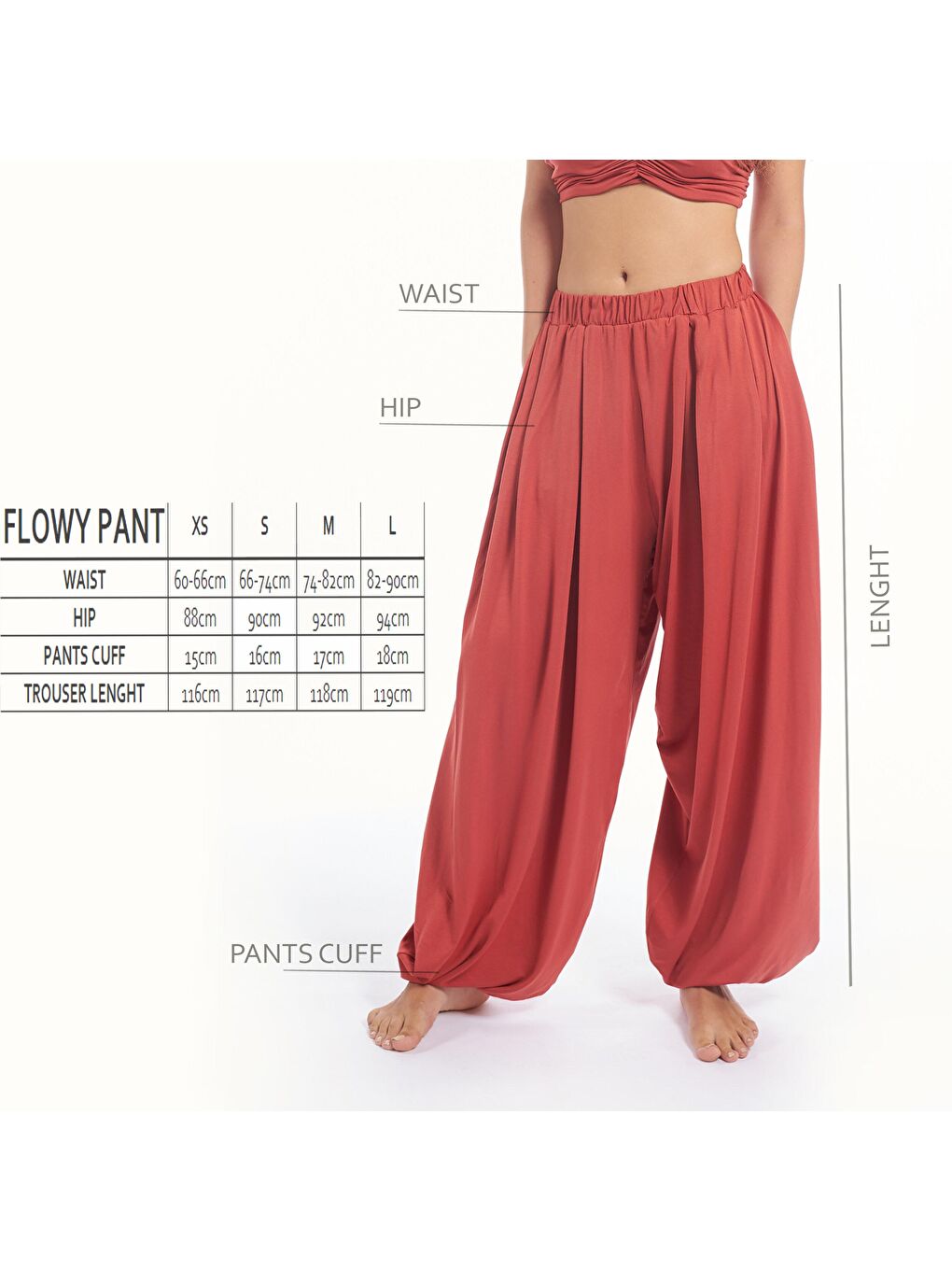 Kadın Pantolon - Siyah Flowy Boho Kadın Pantolon ( Viskon Likralı Kumaş - 4 Mevsim )-4