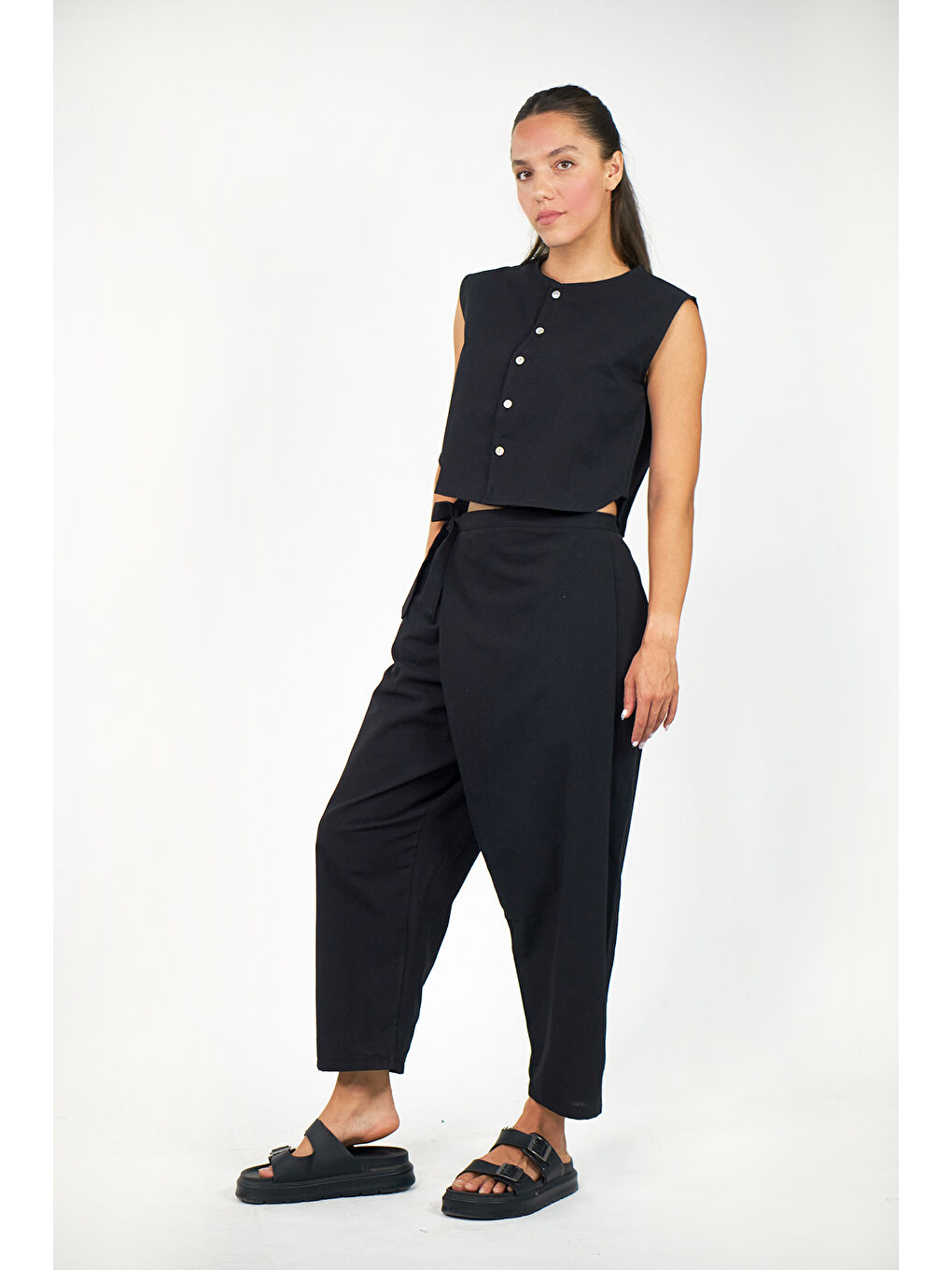 Siyah Fair Pantolon-2