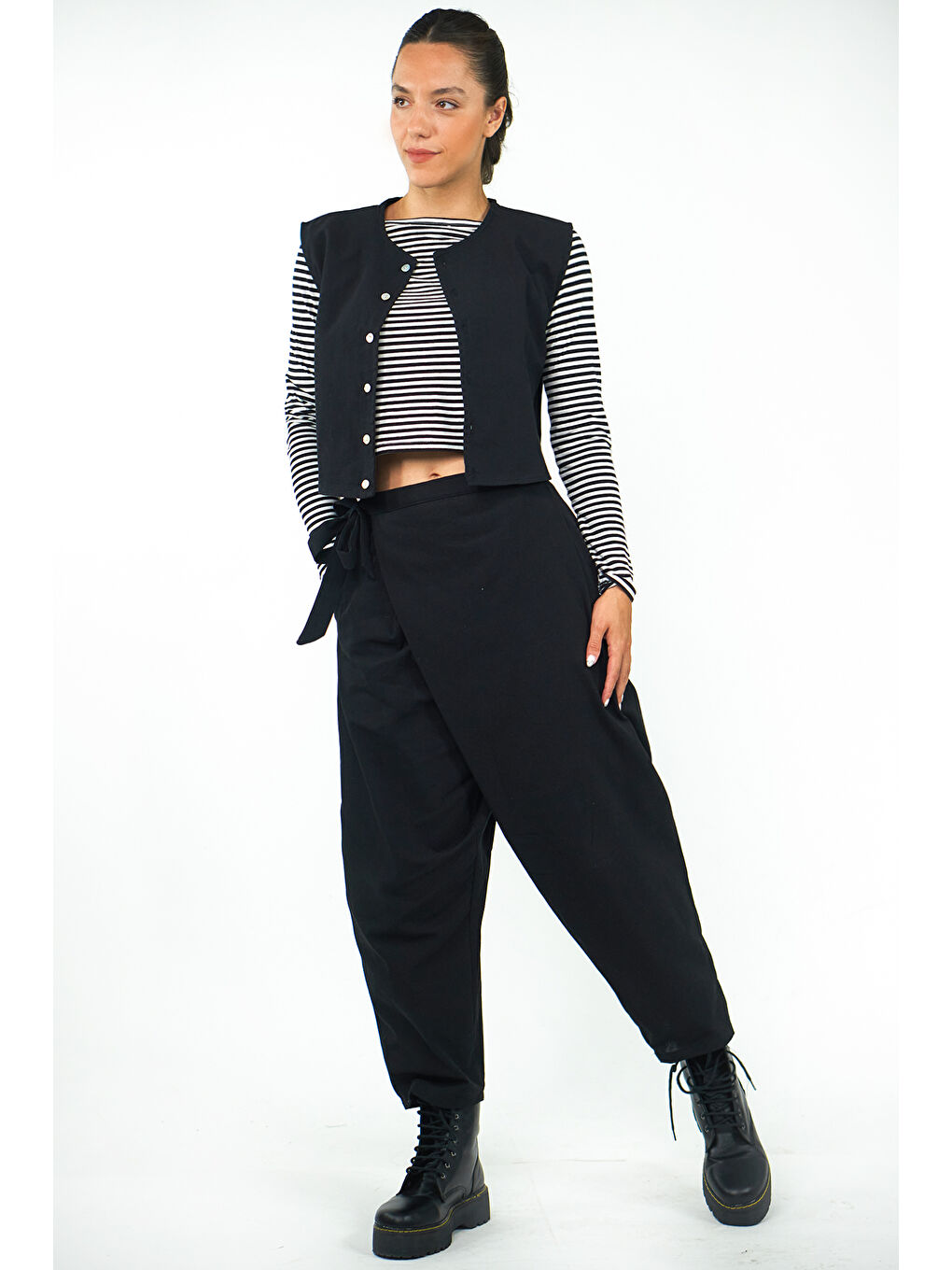 Siyah Fair Pantolon-3