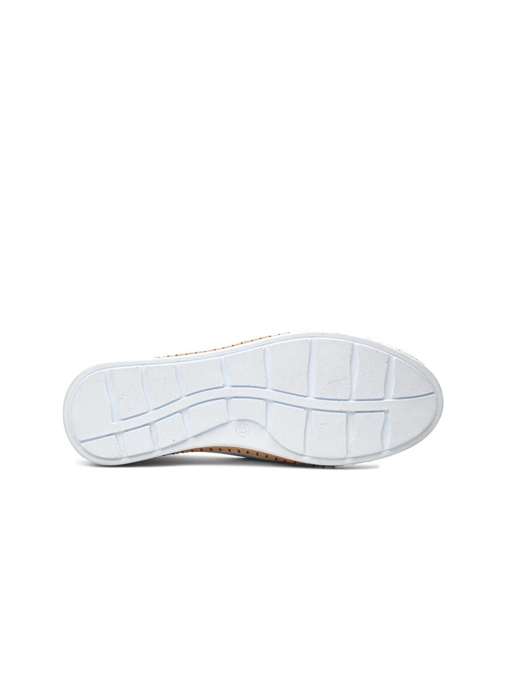 Beyaz Hakiki Deri Kadın Babet Ayakkabı 8786-4