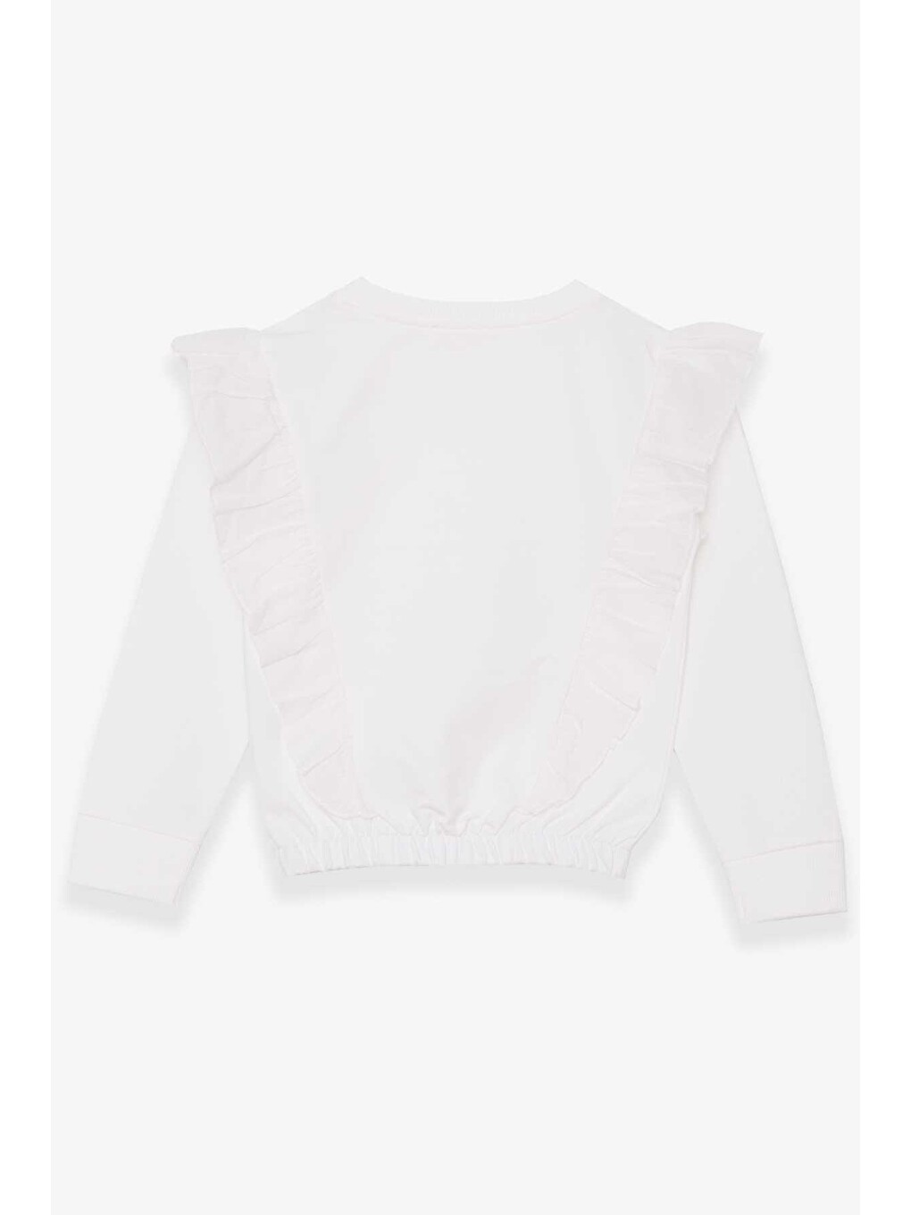 Kız Çocuk Sweatshirt Beli Lastikli Beyaz (5 Yaş)-1