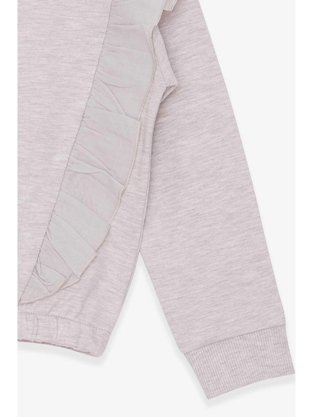 Kız Çocuk Sweatshirt Beli Lastikli Bej Melanj (4-8 Yaş)-3