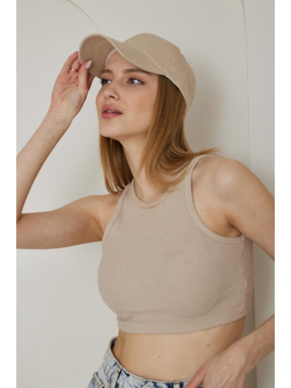 Kadın Kep Şapka Bej - Agnes
