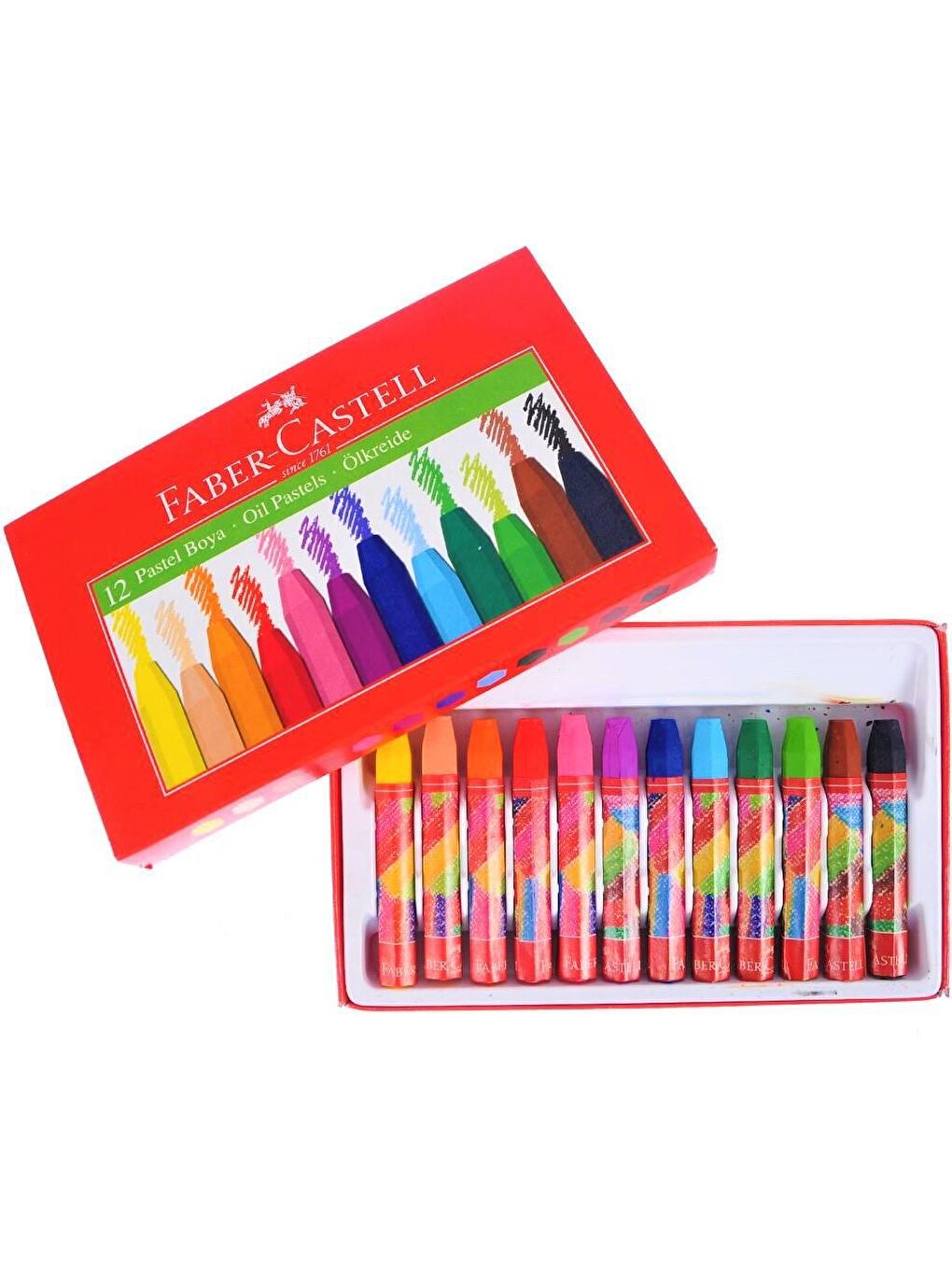 FABER CASTELL Pastel Boya Karton Kutu 12 Renk - 1