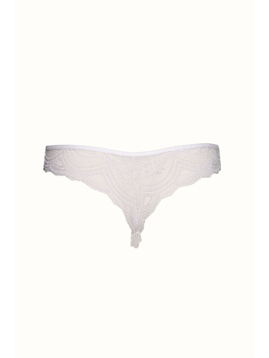 3 lü Paket Dantelli String 571 Siyah/Beyaz-4