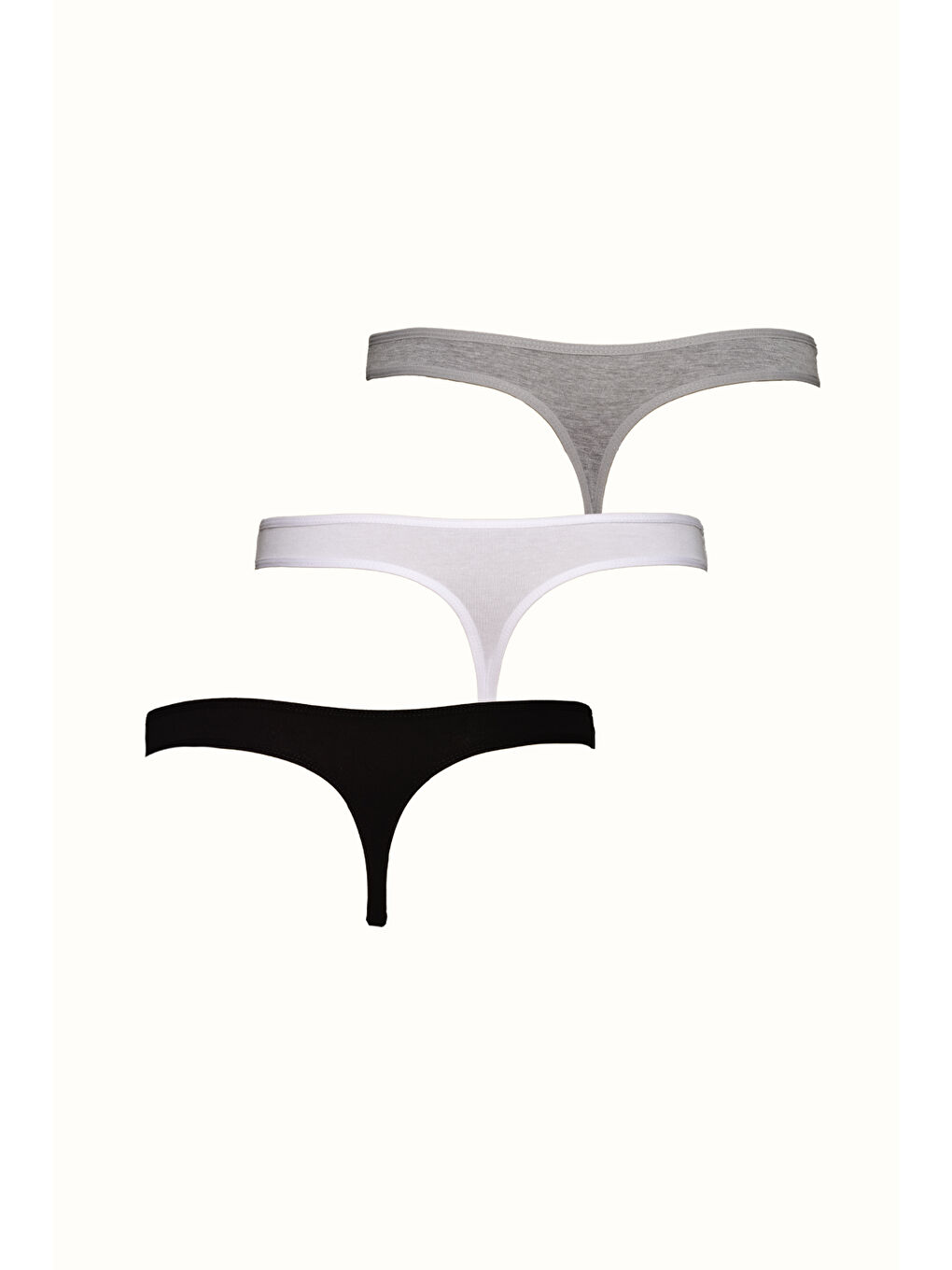 3 lü Paket String 577 Siyah/Beyaz/Gri Melanj-1