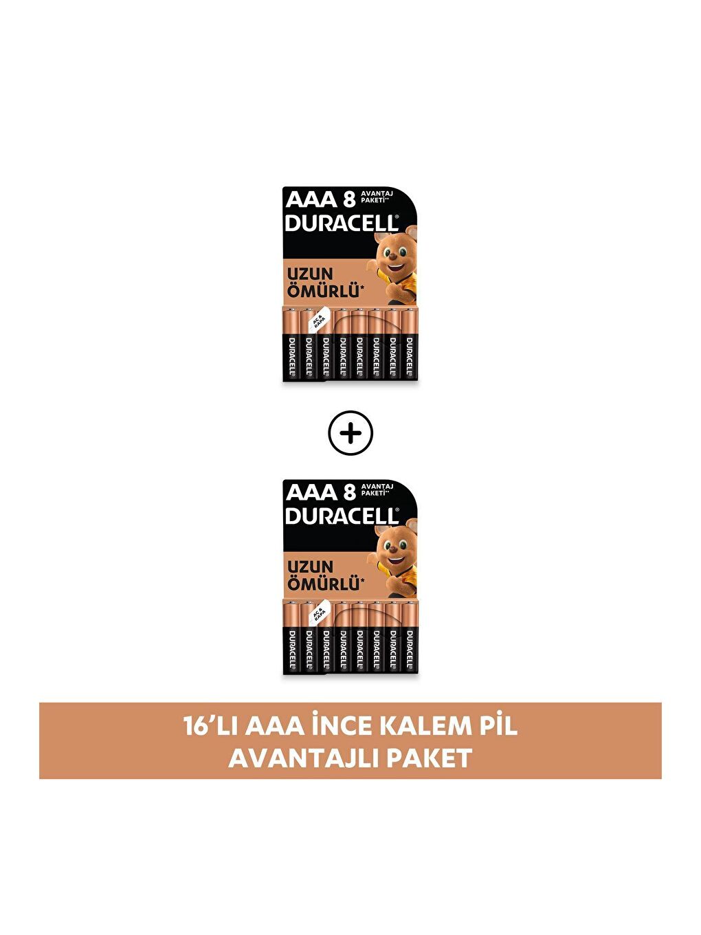 Alkalin AAA İnce Kalem Pil  1 5V  LR03   MN2400   8 li Paket X 2