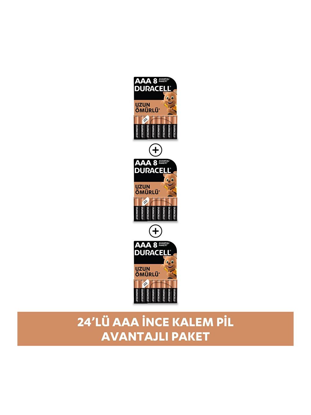 Alkalin AAA İnce Kalem Pil  1 5V  LR03   MN2400   24 lü Paket