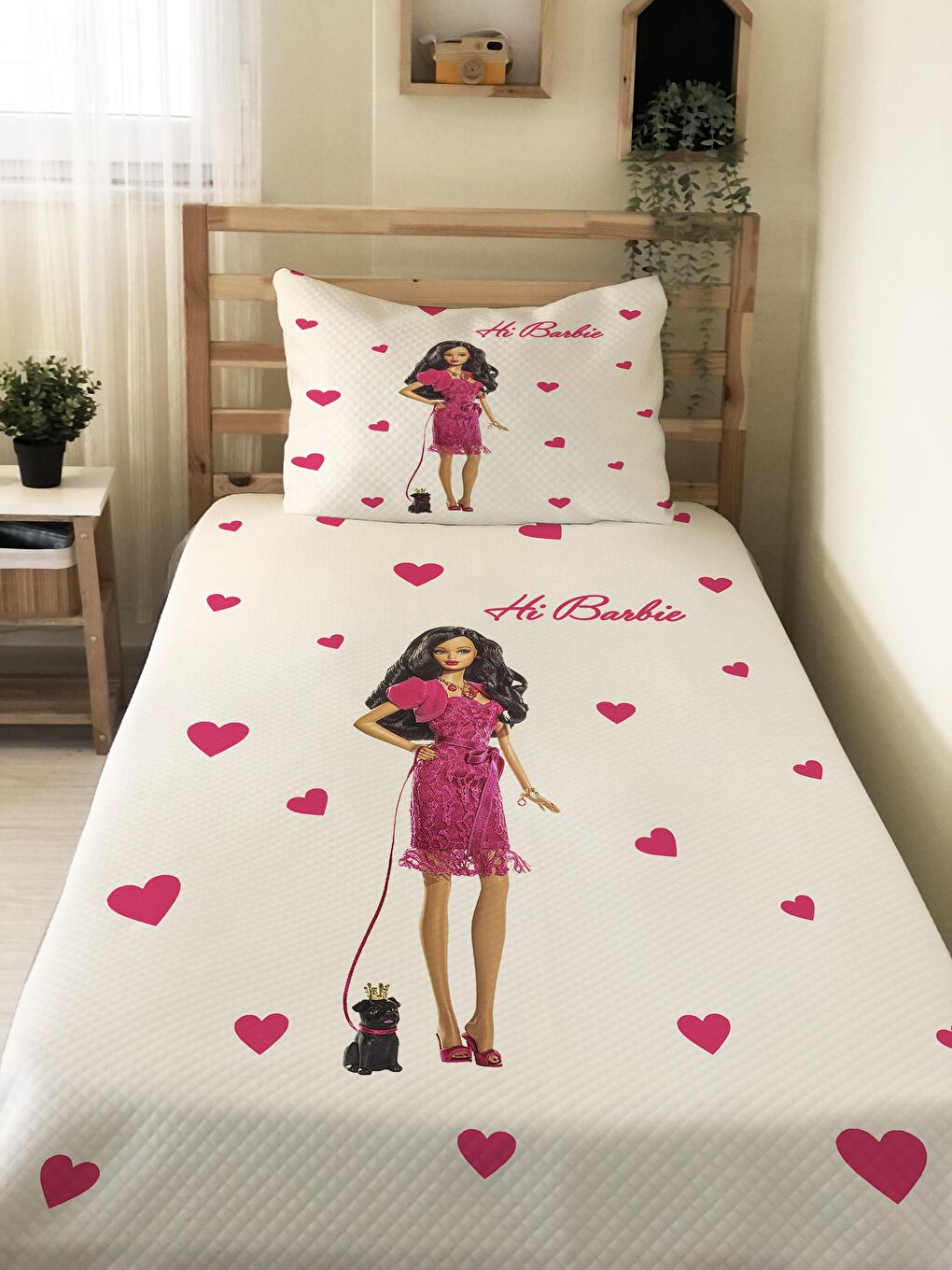 Karışık Prenses Kız Desenli Bebek Ve Çocuk Baskılı Tek Kişilik Pike Takımı 160x220