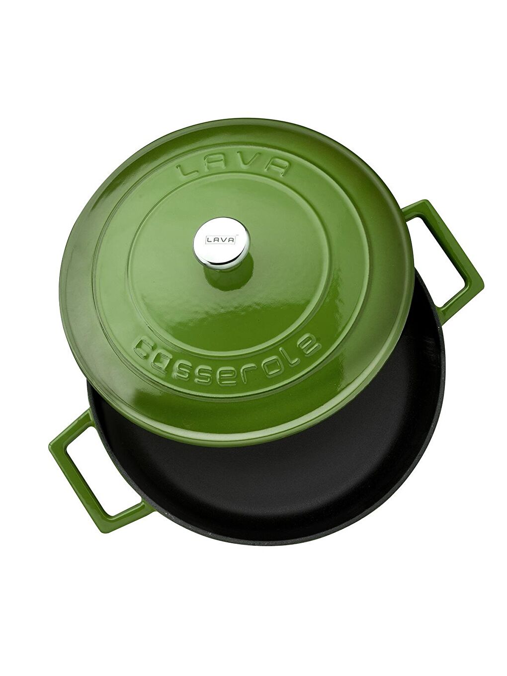 Yeşil Çok Amaçlı Yayvan Tencere. Folk Serisi Çap(Ø)24cm.-1