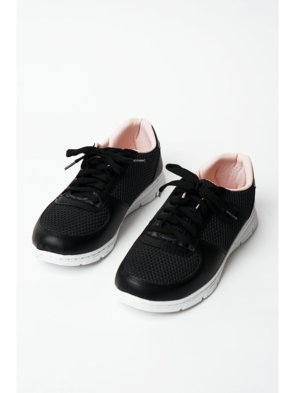 Comfort Taban Fileli Kadın Sneaker A1971-20SiyahFüme-3