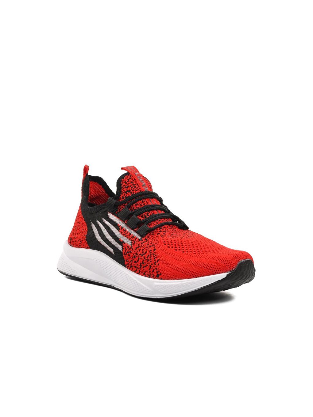Kırmızı-Siyah Bağcıklı Fileli Erkek Spor Ayakkabı 507-2