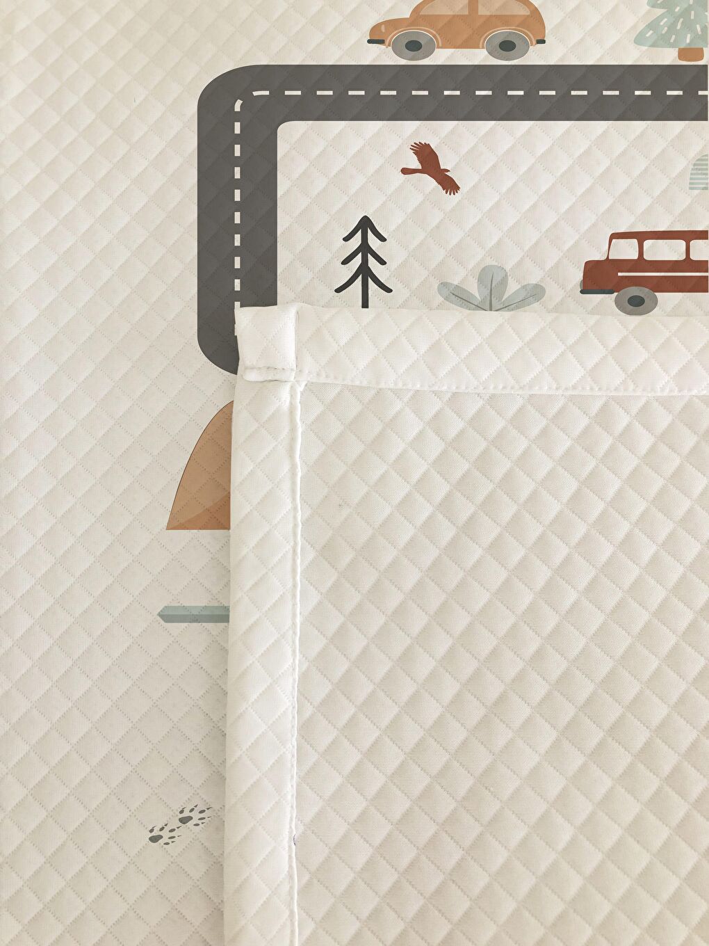 Karışık Yol Desen Tek Kişilik Çocuk Pike Takımı 160x220 cm-2