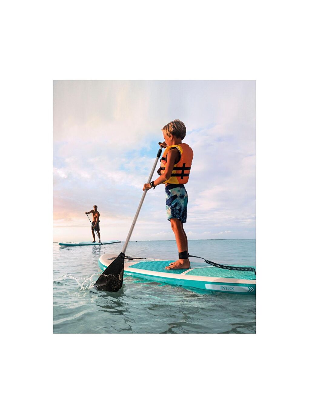 Beyaz Aqua Quest Şişme Ayakta Sörf Tahtası 244X76X13 Cm-4