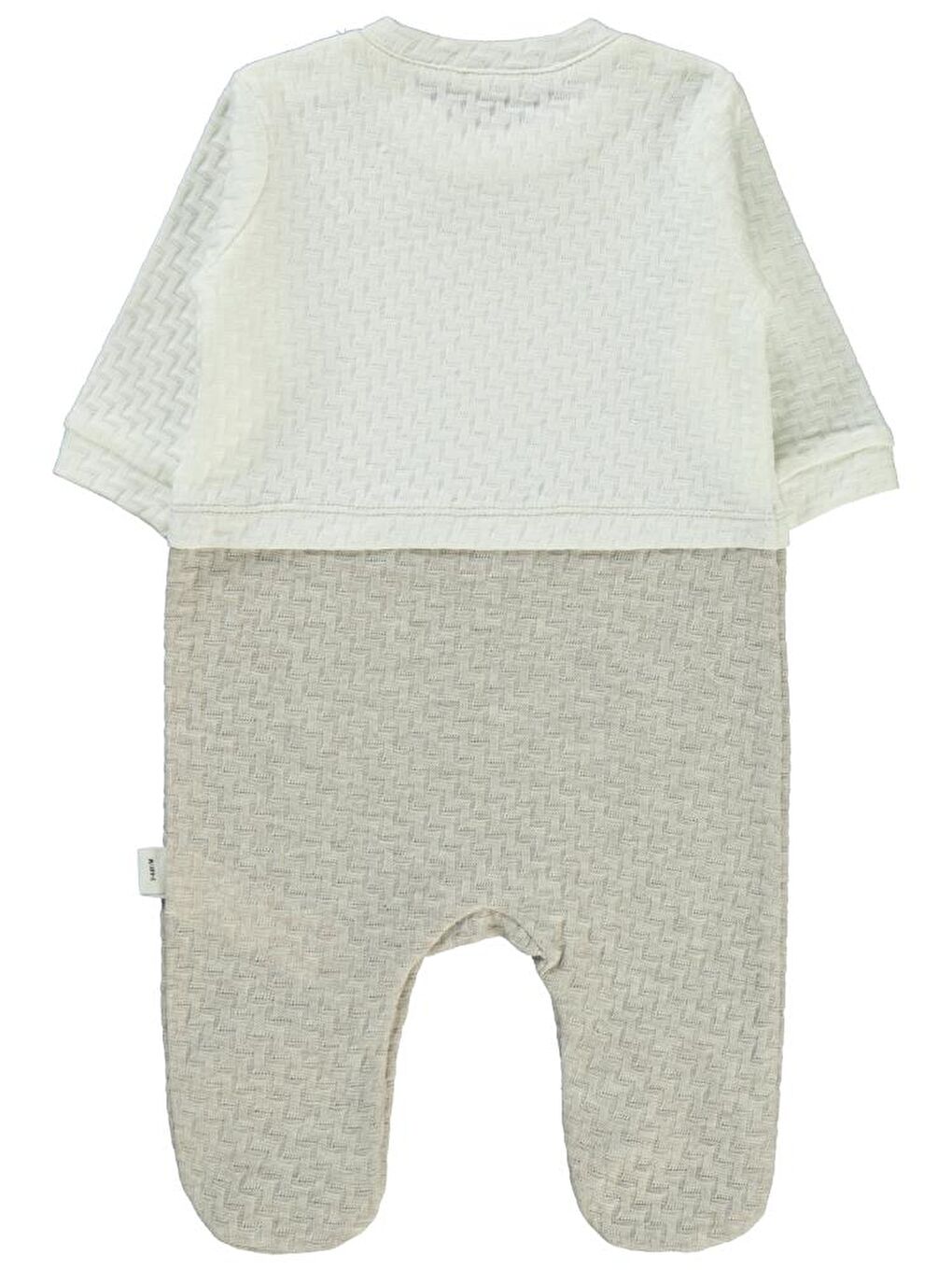 Baby Desenli Papyonlu 1-6 Ay Tulum - Kahverengi1-3 Ay-1