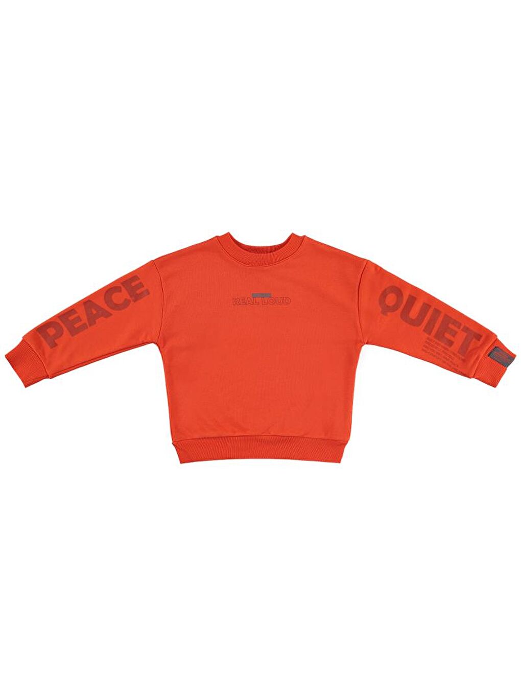 Boys Peace Quıet Baskılı 10-13 Yaş Sweatshirt - Turuncu 13-14 Yaş-2