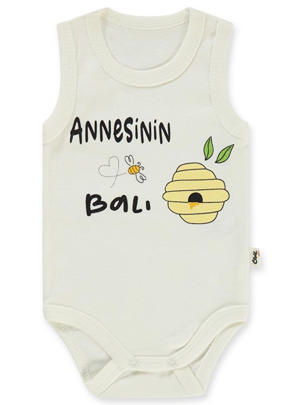 Baby Annesinin Balı Sfr.Kol1-36 Ay Çıtçıtlı Badi - Ekru 24-36 Ay-1