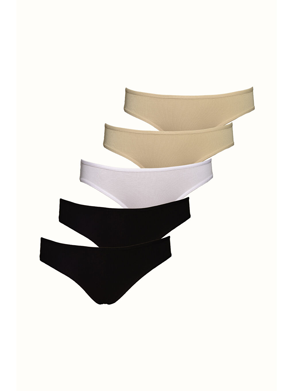 5 li Paket Bikini Külot 523 Siyah/Beyaz/Ten