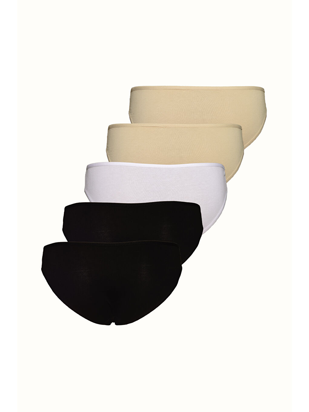 5 li Paket Bikini Külot 523 Siyah/Beyaz/Ten-1