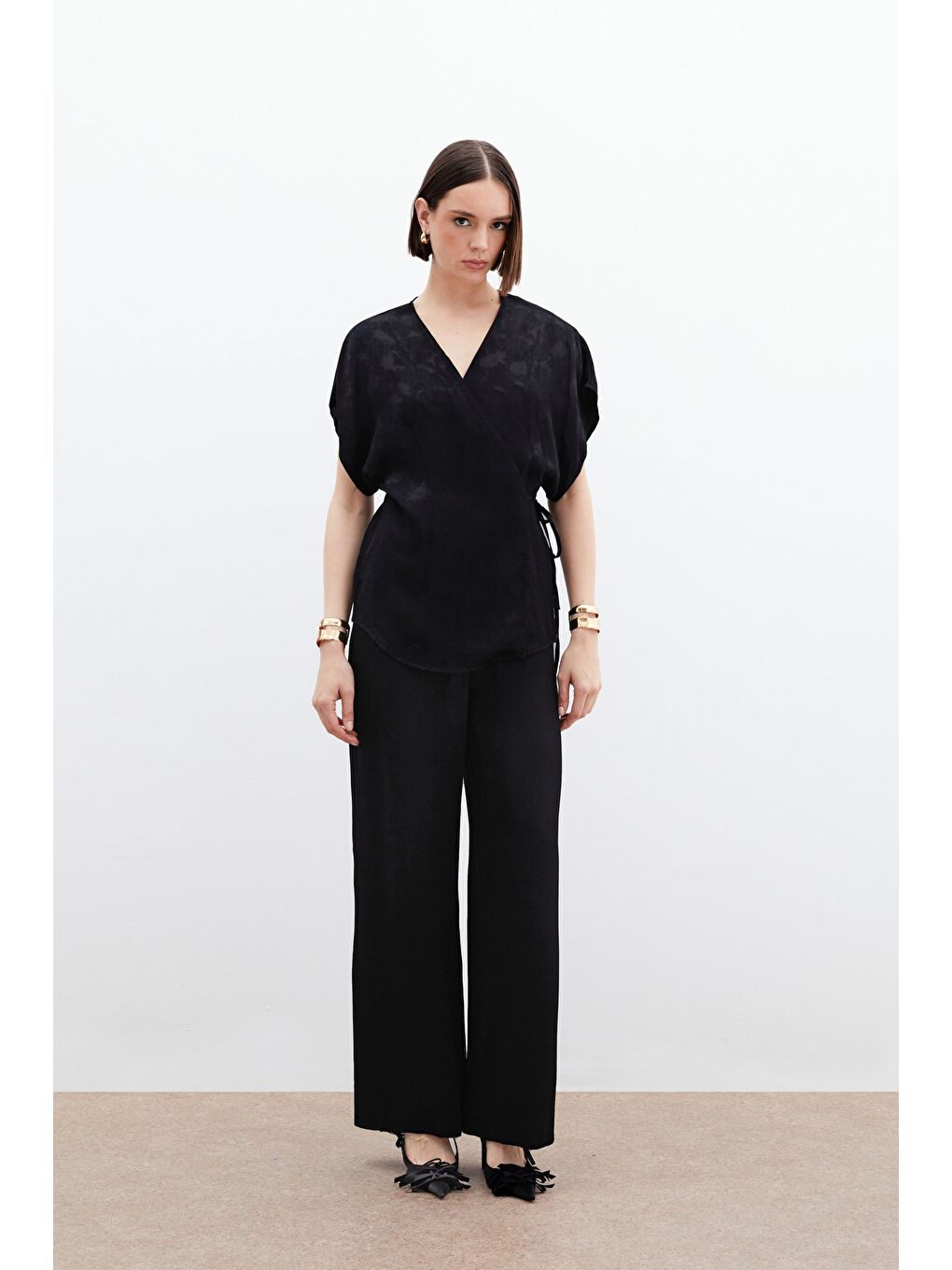 Cepli Bol Pantolon - Siyah-1