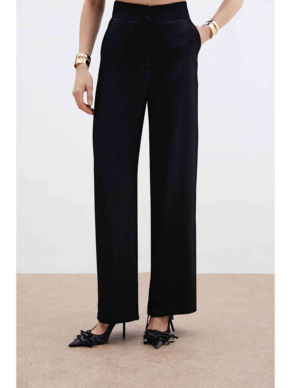 Cepli Bol Pantolon - Siyah-2