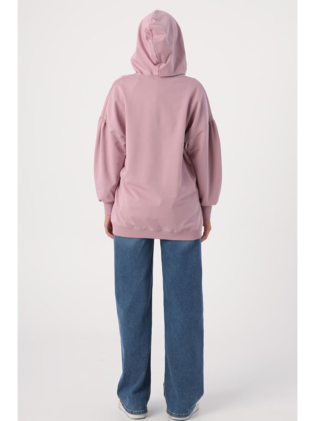 ALLDAY Açık Lila Soft Lila Oversize Kapüşonlu Yaka Detaylı Sweatshirt - 3