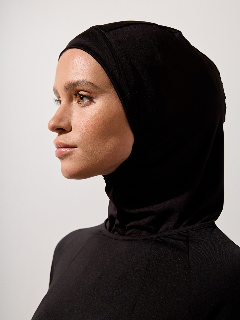 Siyah Beyaz Nakışlı Boğazlı Deniz Tesettür Bonesi-2