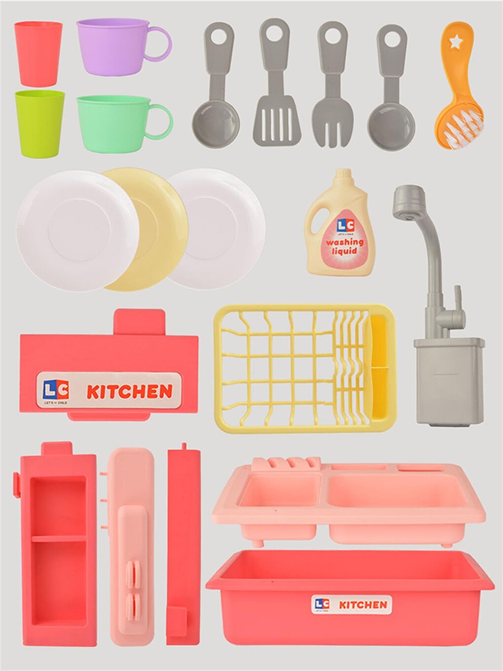 Pembe İnteraktif Mutfak Seti-6