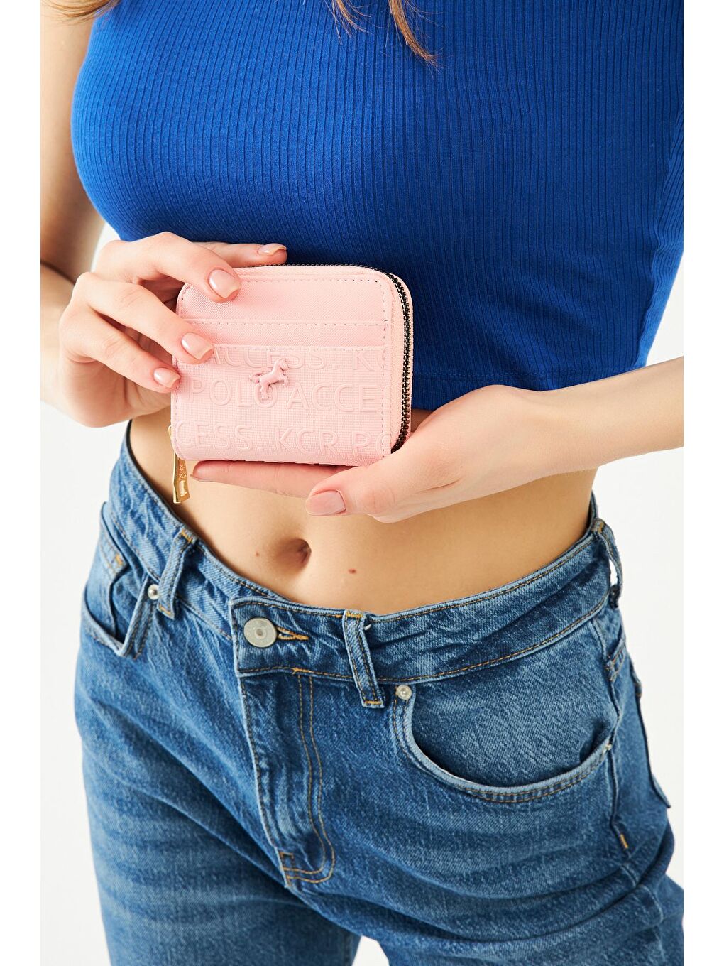 Yazılı Küçük Kartlıklı El Çantası Pembe