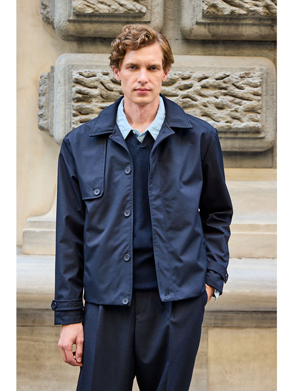 Erkek Regular Fit Ceket Lacivert