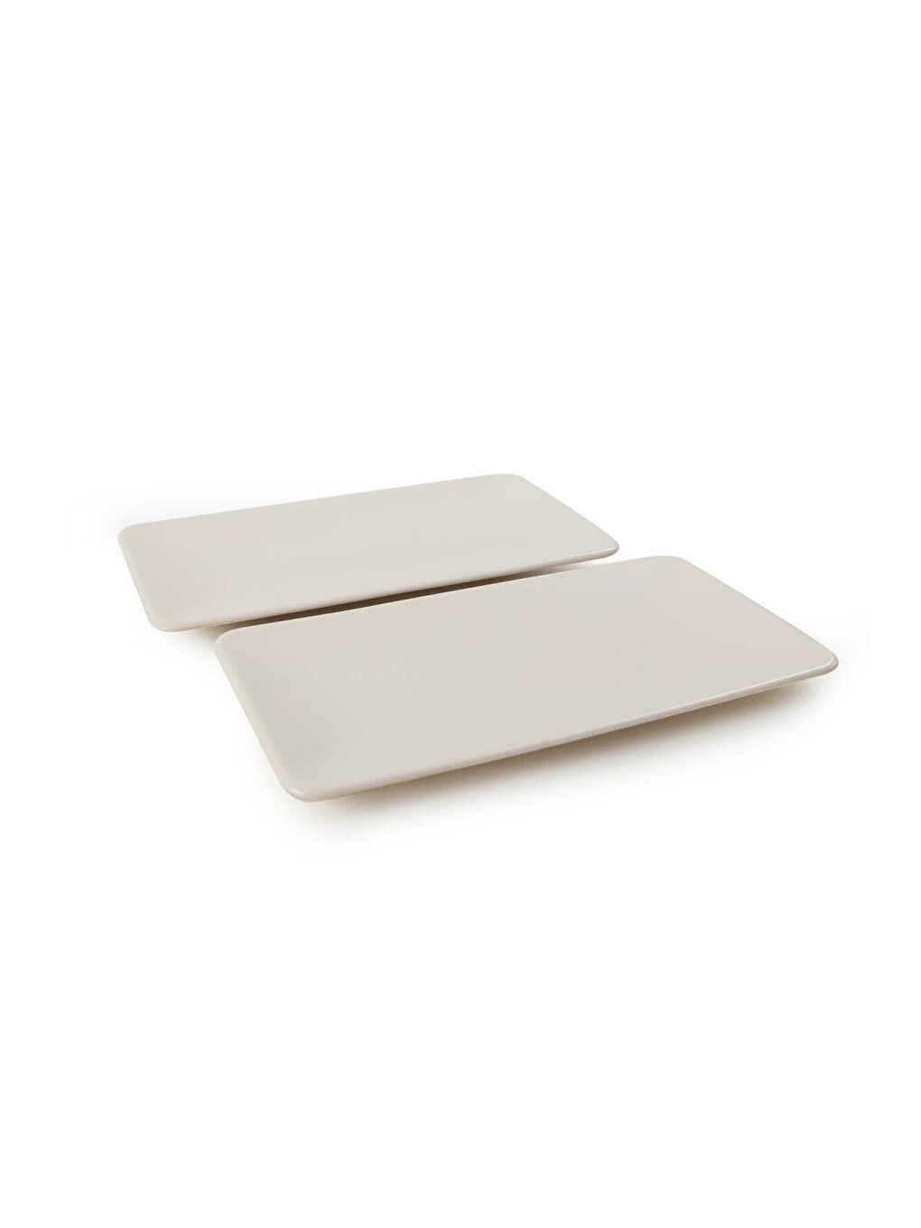 Ekru Mat Krem Siera Kayık Tabak 33 Cm 2 Adet-1