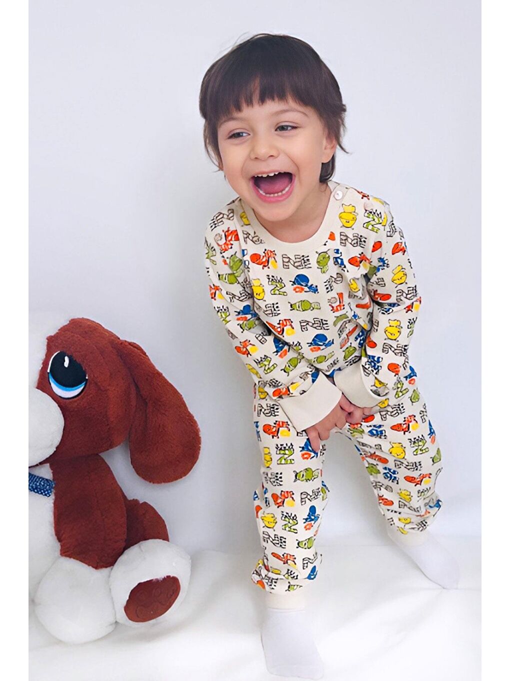 Ekru Erkek Çocuk Eşofman Takımı Zebra Macerası Krem (1.5-3 Yaş)-3