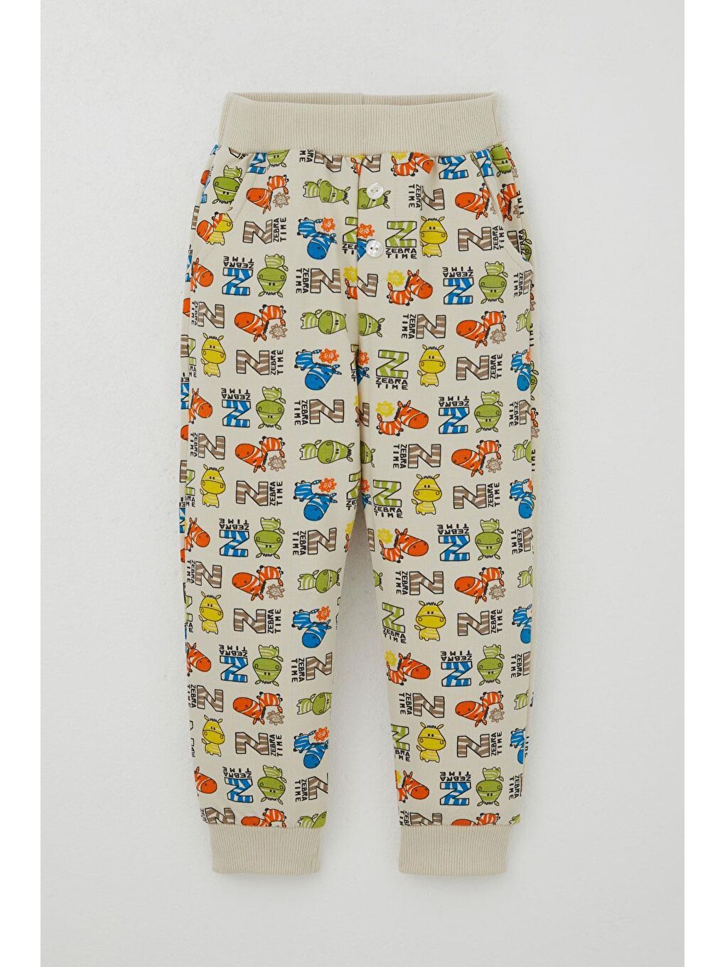 Ekru Erkek Çocuk Eşofman Takımı Zebra Macerası Krem (1.5-3 Yaş)-8