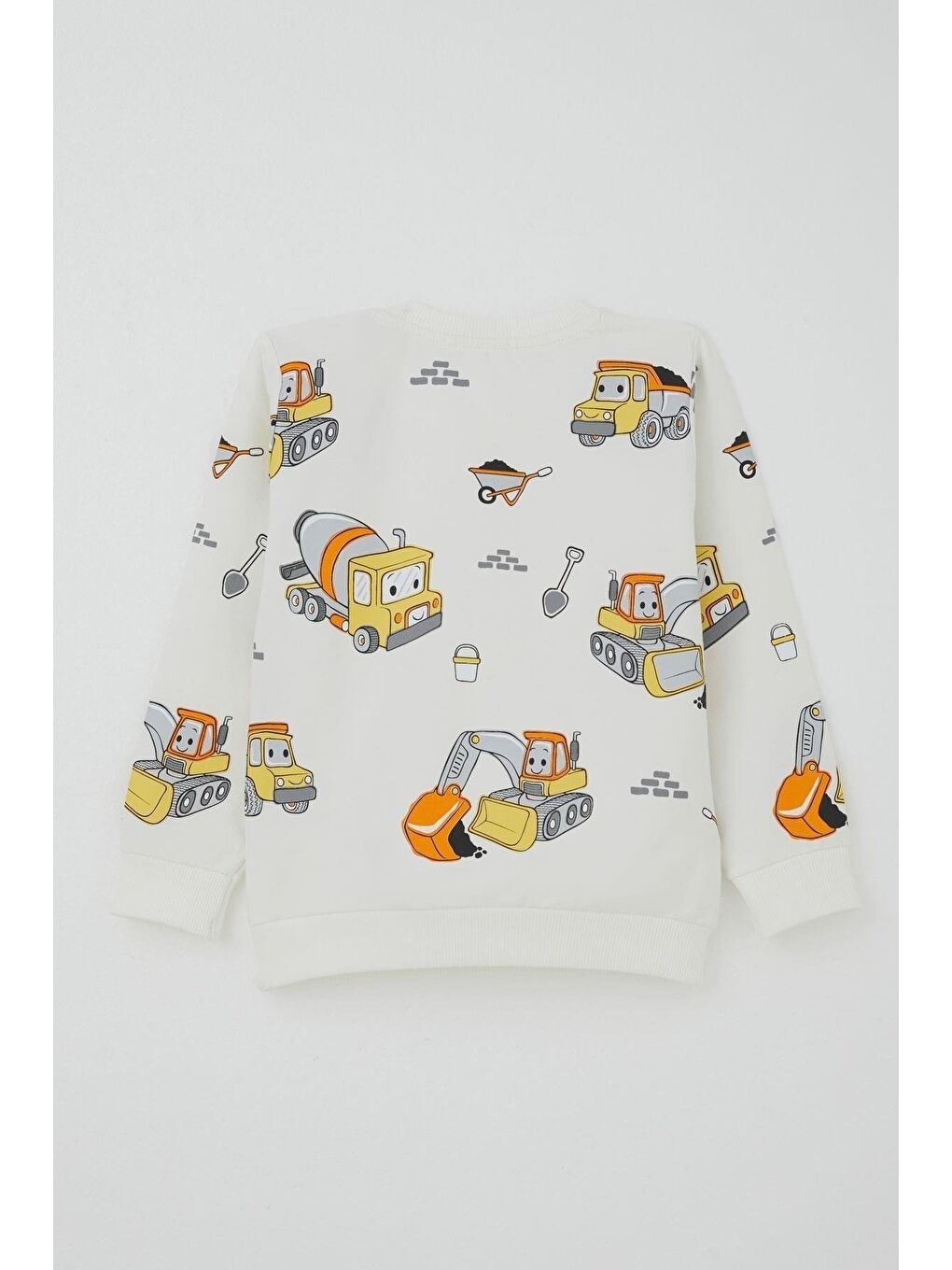 Erkek Çocuk Eşofman Takımı Küçük Operatör Çalışkan İş Makineleri Ekru (1-3 Yaş)-8