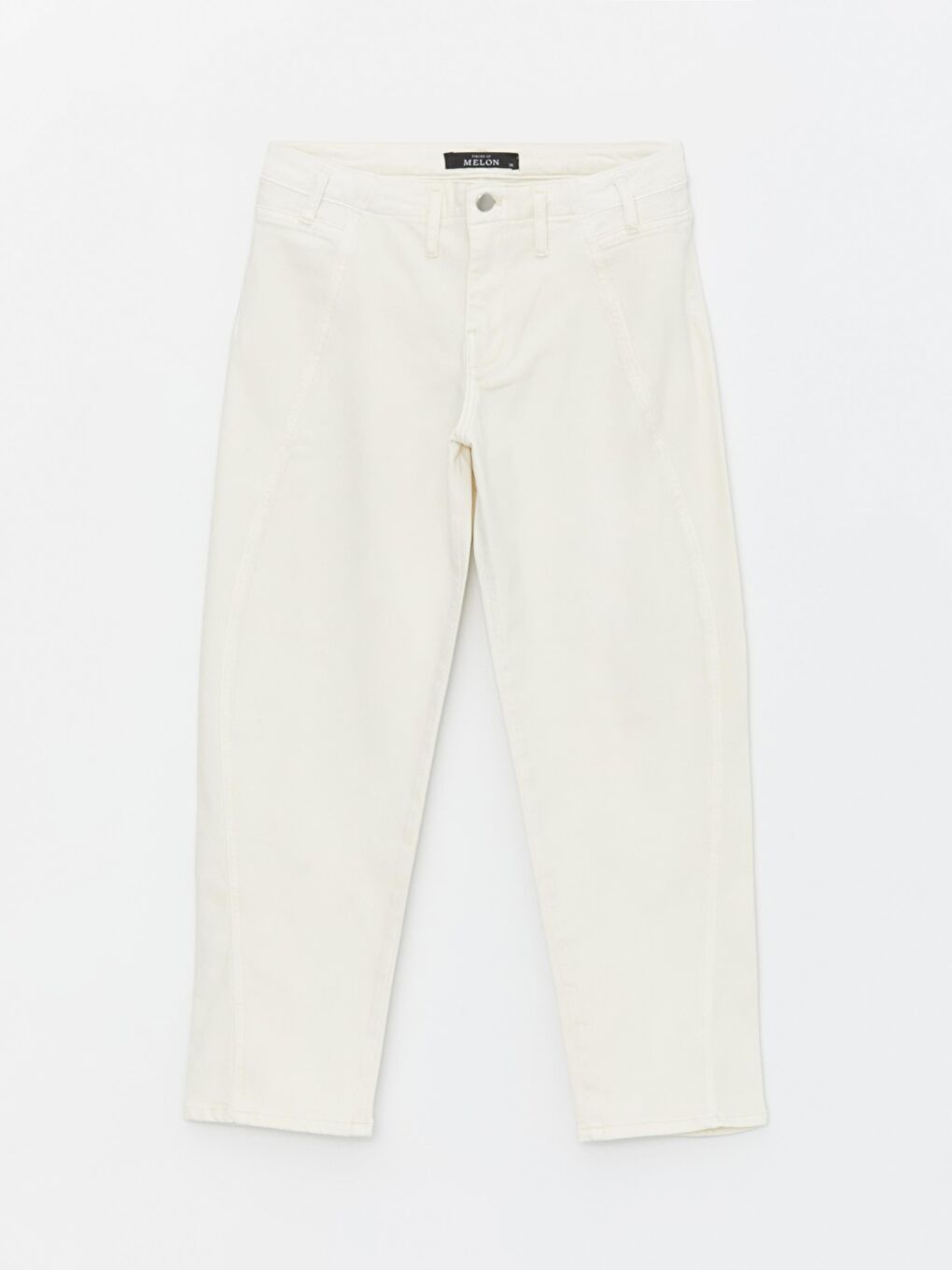 X Narod Bıçakçı Ekru Ön beden Boyuna Kuplu Özel Kumaş  Jeans-5