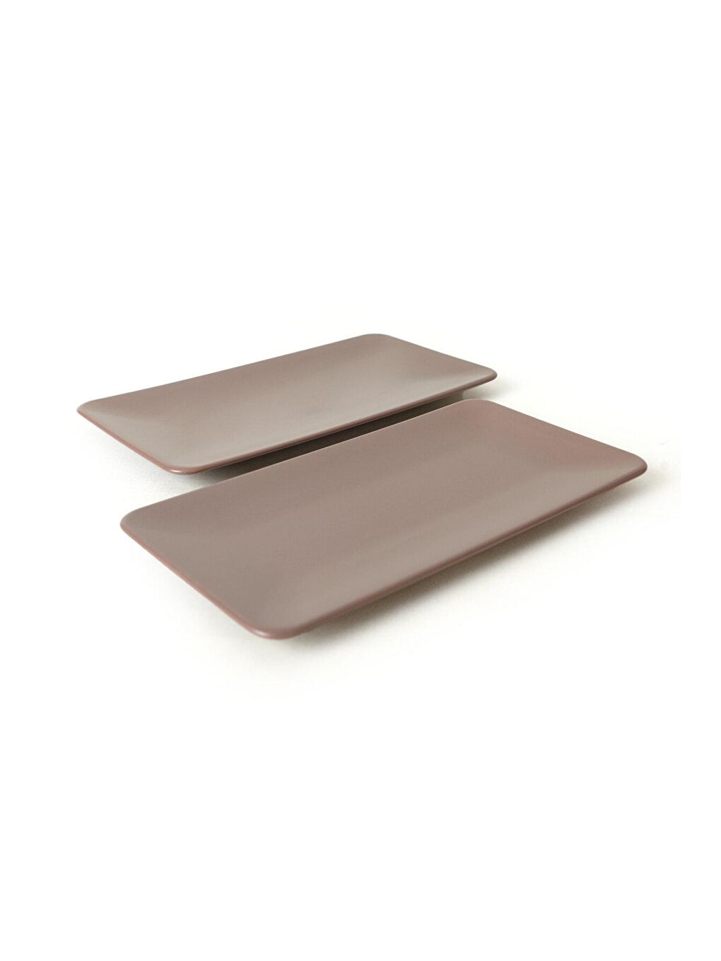 Kahverengi Mat Açık Taupe Siera Kayık Tabak 33*17 Cm 2 Adet-1