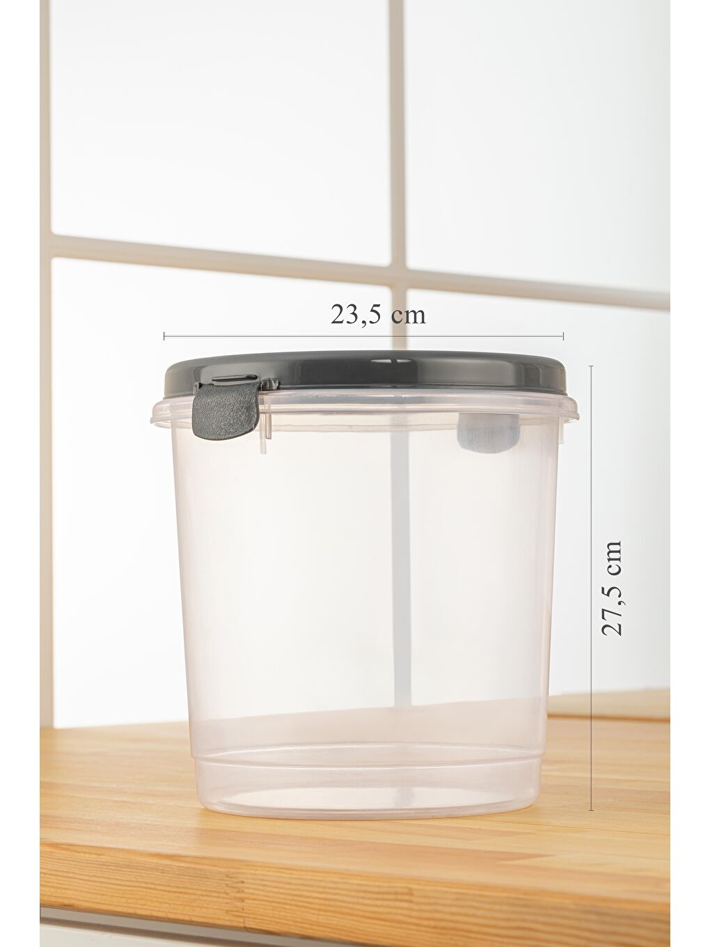 Antrasit 4'lü Set Un Makarna Bakliyat Saklama Kabı 4 x 6 lt-1