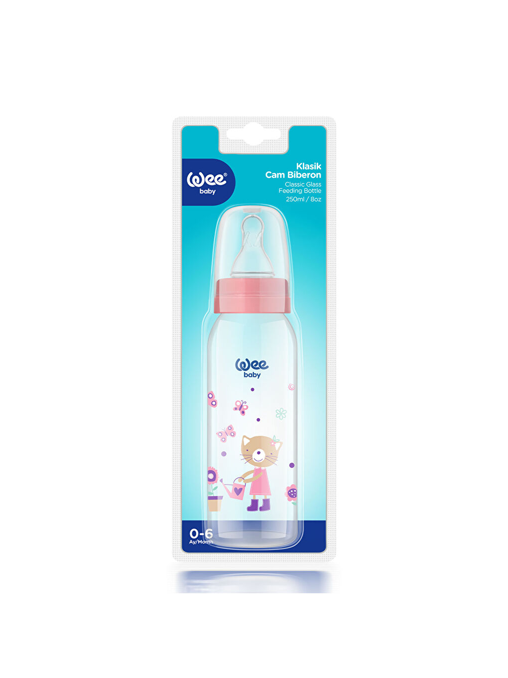 Klasik Cam Biberon 250 ml - Pembe-2