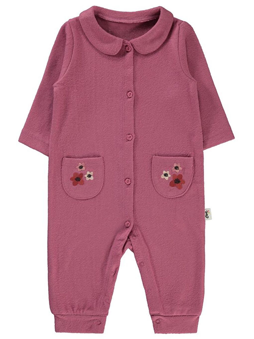 Baby Çiçek Nakışlı 6-18 Ay Tulum - Pembe 12-18 Ay