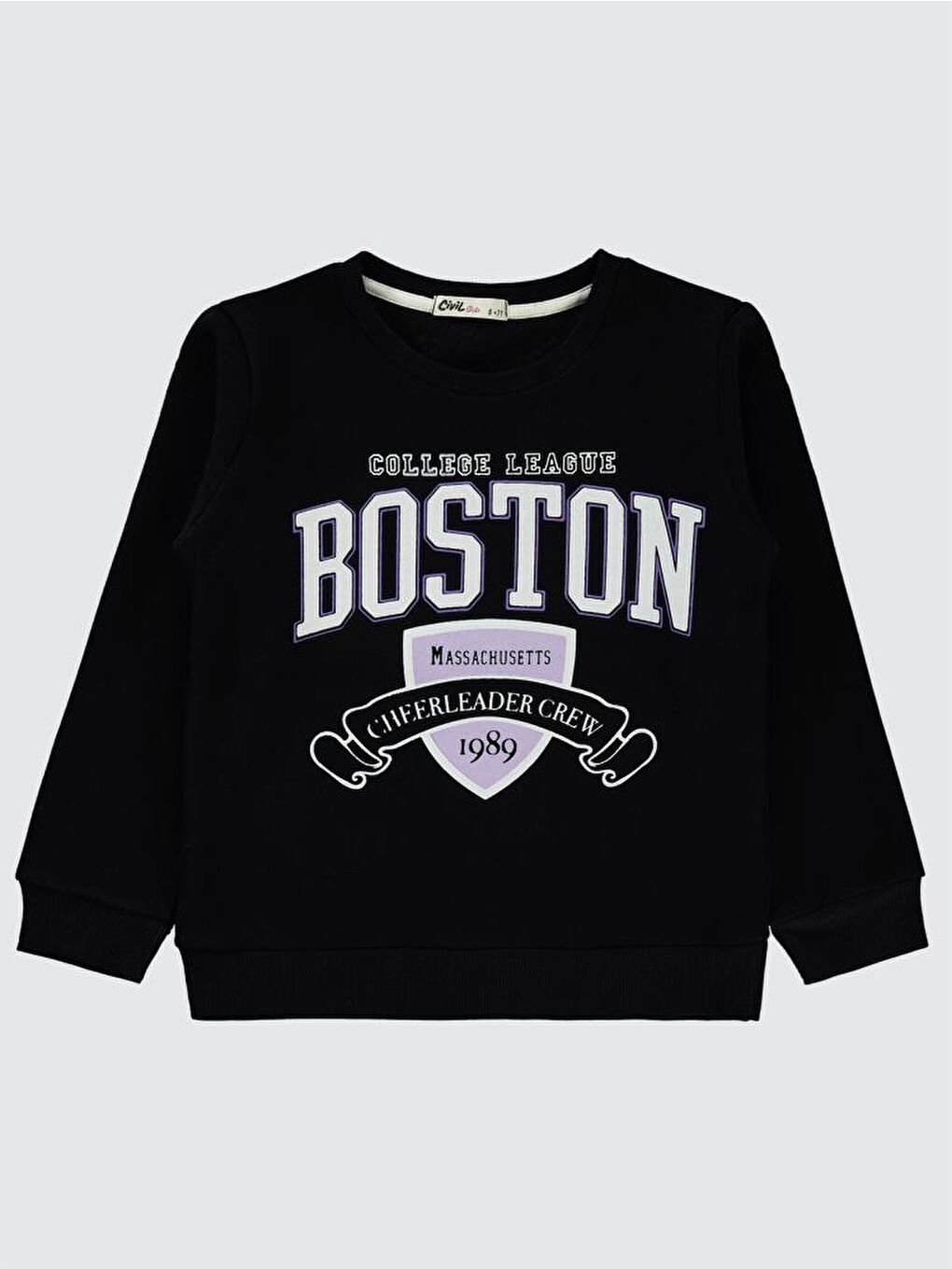 Girls Kız Çocuk Sweatshirt 6-9 Yaş Siyah