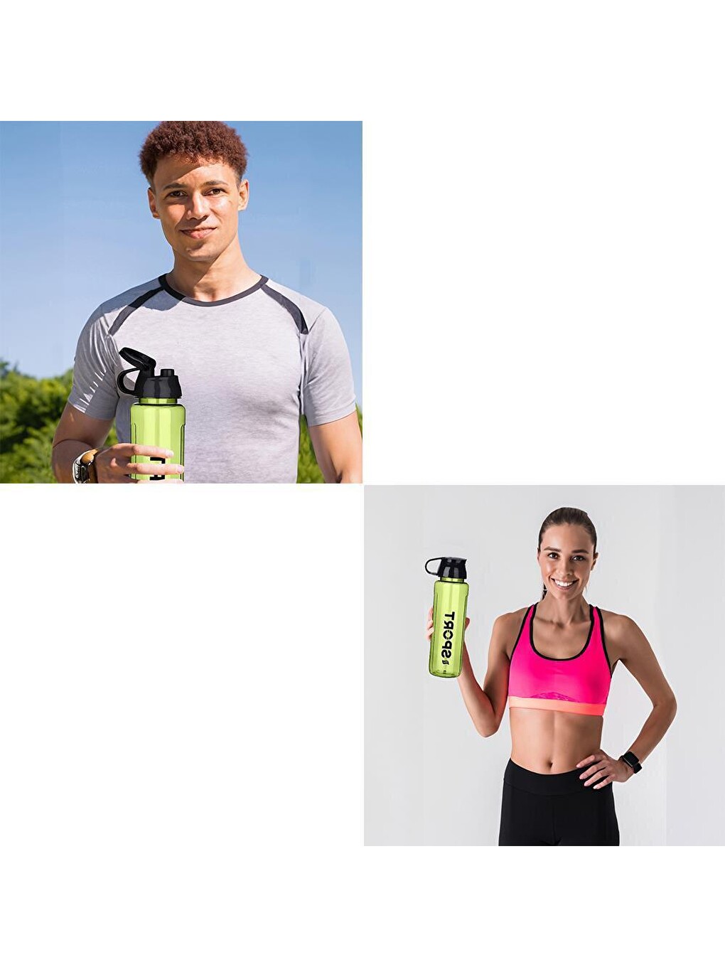 Aqua Sızdırmaz Hafif Matara Su Şişesi Suluk Sporcu Matarası 700 Ml Yeşil-3