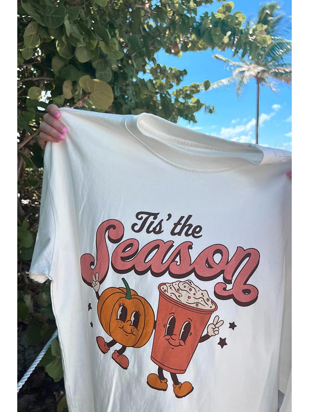 Beyaz Baskılı Bisiklet Yaka Kadın Tişört Mg1776-6