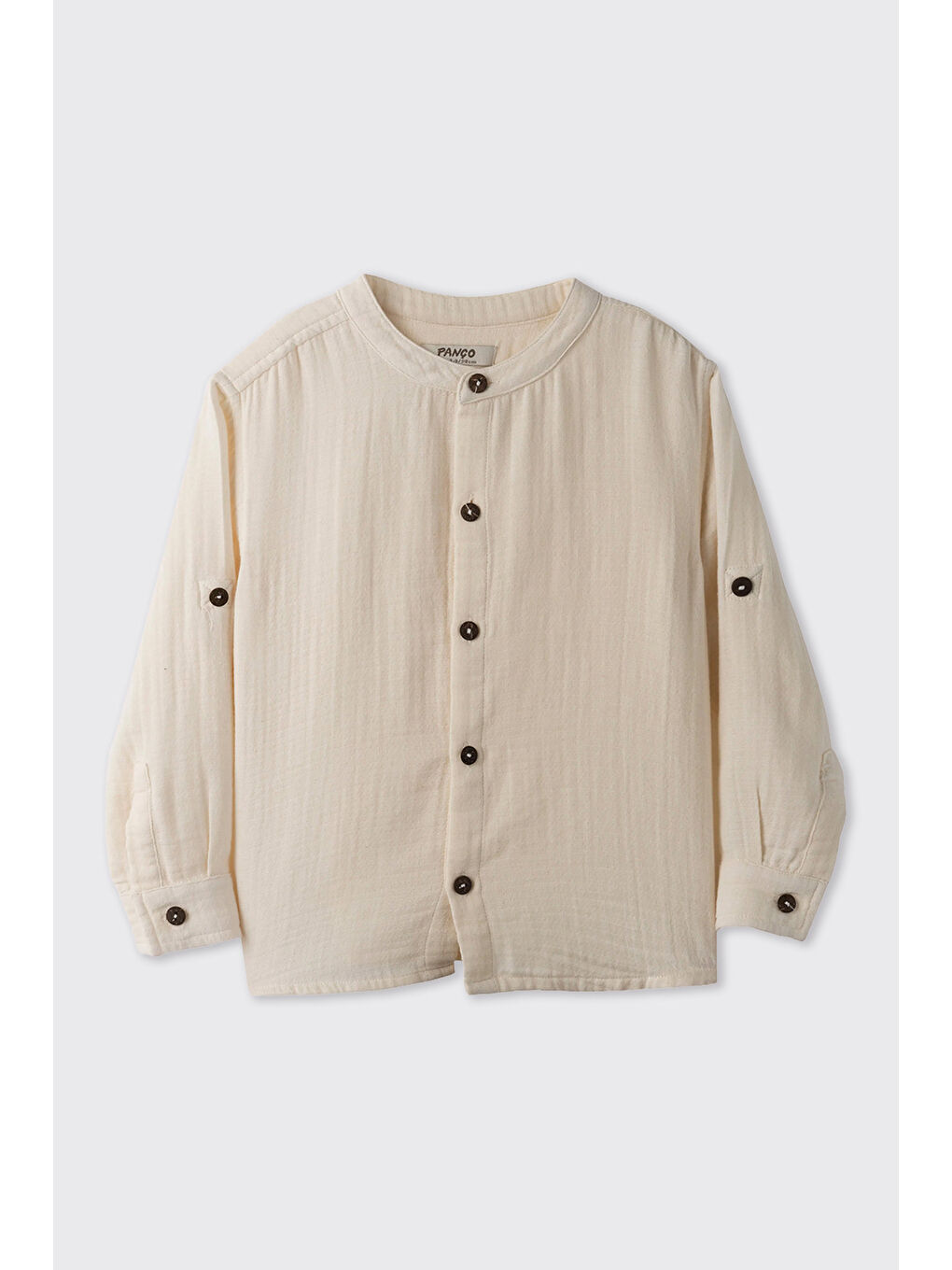 Erkek Bebek Uzun Kollu Hakim Yaka Bej Gömlek