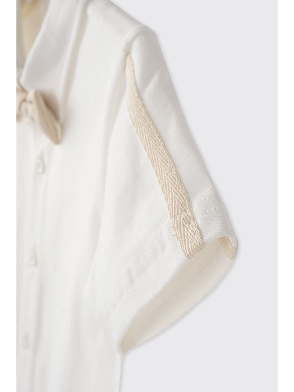 Erkek Bebek Örme Ekru Gömlek-2